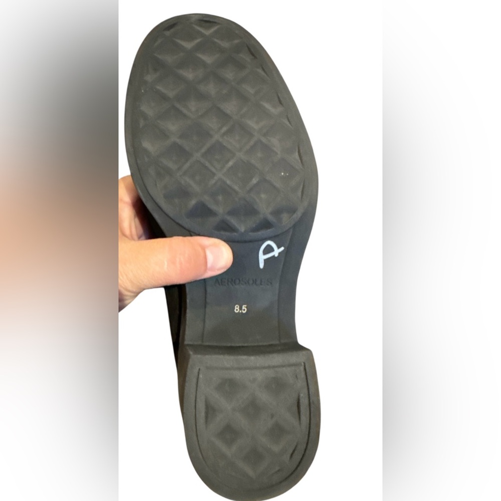 Aerosoles Gibes Leather Tassel Loafer-Block Heel - Picture 6 of 6